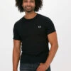 Schwarze Fred Perry T-shirt Ringer T-shirt -Selected Homme Verkäufe 203256 1