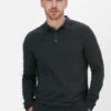 Anthrazit Selected Homme Polo-shirt Slhberg Ls Knit Polo Neck B No
