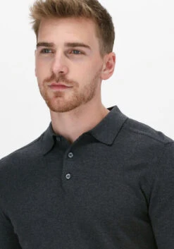 Anthrazit Selected Homme Polo-shirt Slhberg Ls Knit Polo Neck B No -Selected Homme Verkäufe 205721 3