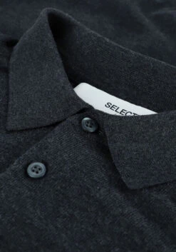 Anthrazit Selected Homme Polo-shirt Slhberg Ls Knit Polo Neck B No -Selected Homme Verkäufe 205721 6