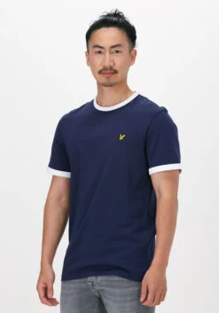 Blaue Lyle & Scott T-shirt Ringer T-shirt