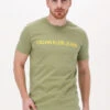 Grüne Calvin Klein T-shirt Institutional Logo Slim Ss Tee -Selected Homme Verkäufe 214888 1