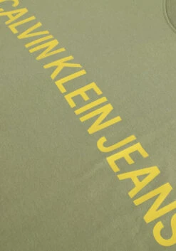 Grüne Calvin Klein T-shirt Institutional Logo Slim Ss Tee -Selected Homme Verkäufe 214888 6
