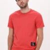 Orangene Calvin Klein T-shirt Badge Turn Up Sleeve