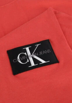 Orangene Calvin Klein T-shirt Badge Turn Up Sleeve -Selected Homme Verkäufe 214896 6