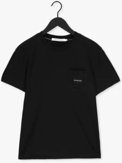 Schwarze Calvin Klein T-shirt Mix Media Mesh Pocket Tee -Selected Homme Verkäufe 214924 5