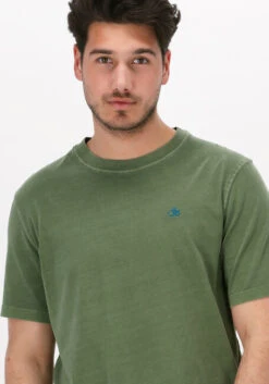 Grüne Scotch & Soda T-shirt Garment-dyed Crewneck Tee With Embroidery Logo -Selected Homme Verkäufe 216993 3