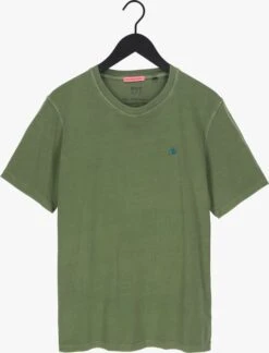 Grüne Scotch & Soda T-shirt Garment-dyed Crewneck Tee With Embroidery Logo -Selected Homme Verkäufe 216993 5