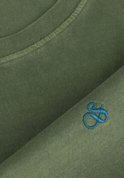 Grüne Scotch & Soda T-shirt Garment-dyed Crewneck Tee With Embroidery Logo -Selected Homme Verkäufe 216993 6