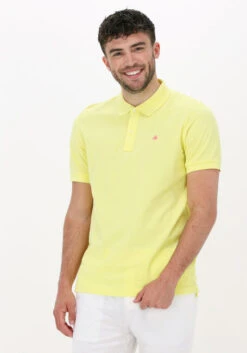 Gelbe Scotch & Soda Polo-shirt Classic Pique Polo In Organic Cotton