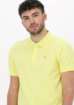 Gelbe Scotch & Soda Polo-shirt Classic Pique Polo In Organic Cotton -Selected Homme Verkäufe 217065 3