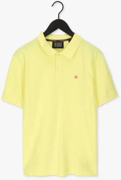 Gelbe Scotch & Soda Polo-shirt Classic Pique Polo In Organic Cotton -Selected Homme Verkäufe 217065 5