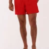 Rote Lacoste 1hm1 Men's Swimming Trunks 1121 -Selected Homme Verkäufe 217595 1
