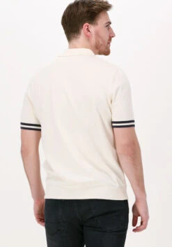 Nicht-gerade Weiss Fred Perry Polo-shirt Tipping Texture Knitted Shirt -Selected Homme Verkäufe 218161 2