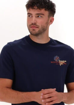 Dunkelblau Scotch & Soda T-shirt Graphic Crewneck Jersey T-shirt -Selected Homme Verkäufe 221407 3