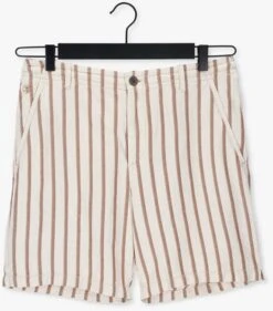 Beige Cast Iron Kurze Hose Chino Shorts Linen Stripe -Selected Homme Verkäufe 221493 5