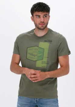 Grüne Pme Legend T-shirt Short Sleeve R-neck Single Jersey