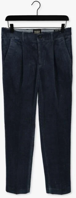 Blaue Scotch & Soda Chino Blake - Corduroy Pleated Chino -Selected Homme Verkäufe 222636 5