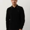 Schwarze Fred Perry Polo-shirt Ls Twin Tipped Shirt -Selected Homme Verkäufe 229476 1