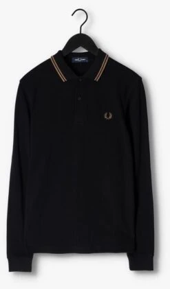 Schwarze Fred Perry Polo-shirt Ls Twin Tipped Shirt -Selected Homme Verkäufe 229476 5