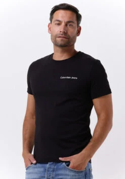 Schwarze Calvin Klein T-shirt Chest Institutional