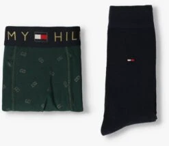 Dunkelgrün Tommy Hilfiger Underwear Boxershort Trunk + Sock Set