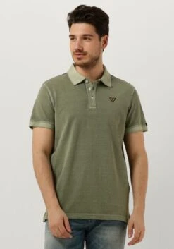 Selected Homme Verkäufe 10 Olive Pme Legend Polo-shirt Short Sleeve Polo Garment Dyed Pique