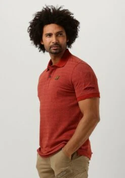 Rote Pme Legend Polo-shirt Short Sleeve Polo Jacquard Pique