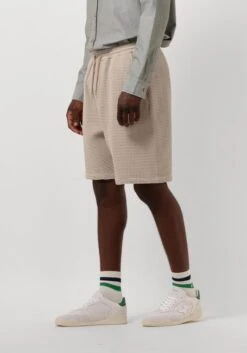 Beige Anerkjendt Kurze Hose Aklt Jakob Waffle Shorts