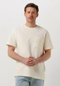 Nicht-gerade Weiss Anerkjendt T-shirt Akkikki S/s Structure Pocket Tee