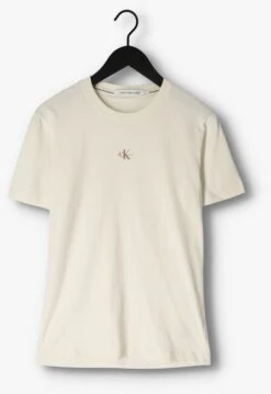 Nicht-gerade Weiss Calvin Klein T-shirt Micro Monologo Tee -Selected Homme Verkäufe 239754 5
