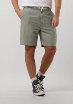 Dunkelgrün Scotch & Soda Kurze Hose Fave - Cotton/linen Twill Bermuda Short