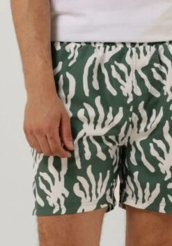 Olive Purewhite Swimshort With All Over Print -Selected Homme Verkäufe 245404 3