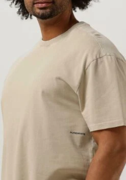 Sand Purewhite T-shirt Tshirt With Small Front Logo At Side And Big Back Print -Selected Homme Verkäufe 245483 3