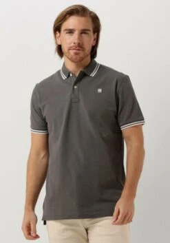 Graue G-star Raw Polo-shirt Dunda Slim Stripe Polo S/s