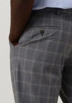 Graue Selected Homme Hose Slhslim-liam Grey/blue Check Trs Flex B -Selected Homme Verkäufe 250271 3